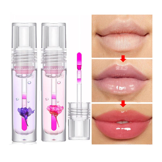 Flower Color Changing Lip Oil Moisturizing Jelly Lipgloss